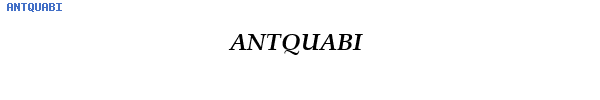 Fuente ANTQUABI.TTF