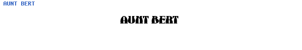 Fuente AUNT BERT.TTF