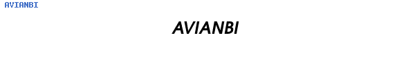 Fuente AVIANBI.TTF