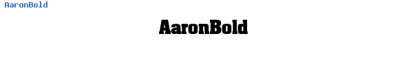 Fuente AaronBold.ttf
