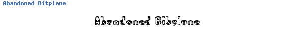 Fuente Abandoned Bitplane.ttf