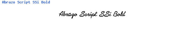Fuente Abrazo Script SSi Bold.ttf