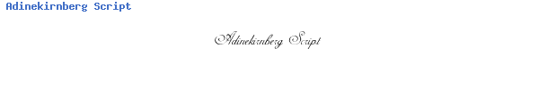 Fuente Adinekirnberg Script.ttf