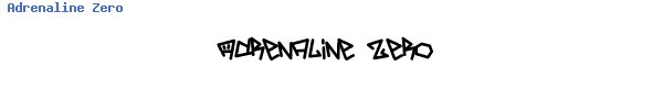Fuente Adrenaline Zero.ttf