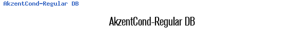 Fuente AkzentCond-Regular DB.ttf