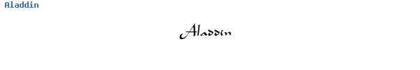 Fuente Aladdin.ttf