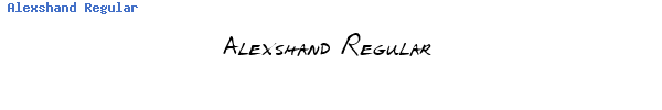 Fuente Alexshand Regular.ttf