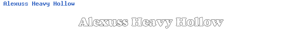 Fuente Alexuss Heavy Hollow.ttf