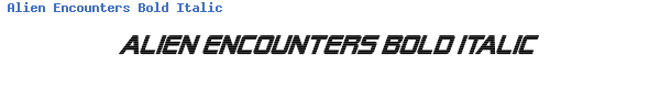 Fuente Alien Encounters Bold Italic.ttf