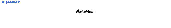 Fuente AlphaMack.ttf