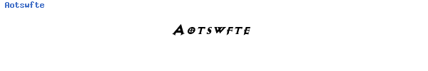 Fuente Aotswfte.ttf