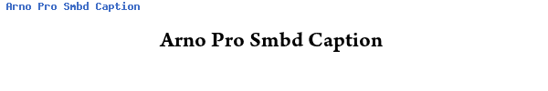 Fuente Arno Pro Smbd Caption.ttf