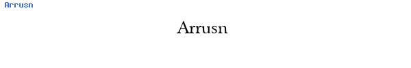 Fuente Arrusn.ttf
