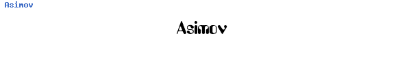 Fuente Asimov.ttf