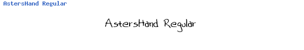 Fuente AstersHand Regular.ttf