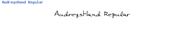 Fuente AudreysHand Regular.ttf