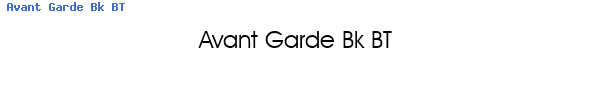 Fuente Avant Garde Bk BT.ttf