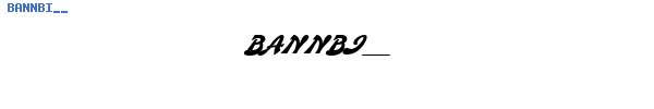 Fuente BANNBI__.TTF