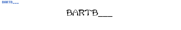 Fuente BARTB___.TTF