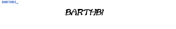 Fuente BARTHBI_.TTF