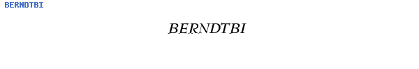 Fuente BERNDTBI.TTF