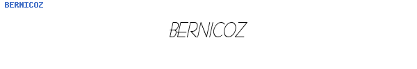 Fuente BERNICOZ.TTF