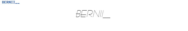 Fuente BERNII__.TTF