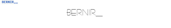 Fuente BERNIR__.TTF
