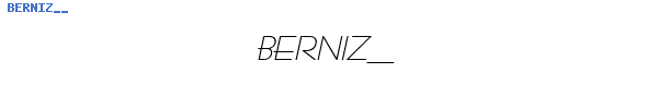 Fuente BERNIZ__.TTF