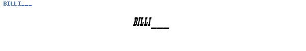 Fuente BILLI___.TTF