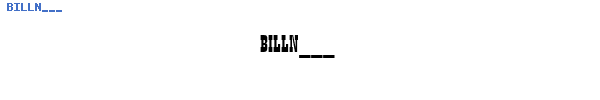 Fuente BILLN___.TTF