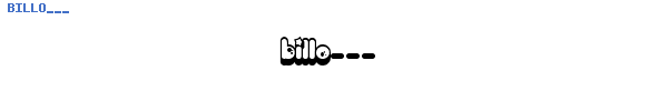 Fuente BILLO___.TTF