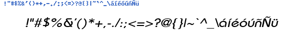Fuente BIMINWII.TTF