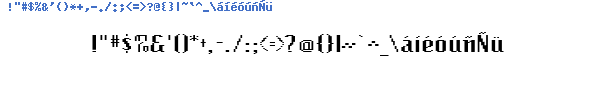 Fuente BITMAPW.TTF
