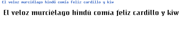 Fuente BITMAPW.TTF