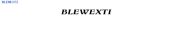 Fuente BLEWEXTI.TTF