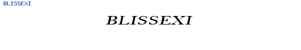 Fuente BLISSEXI.TTF
