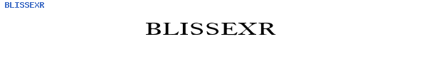 Fuente BLISSEXR.TTF