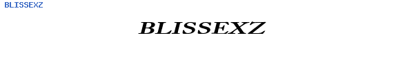 Fuente BLISSEXZ.TTF