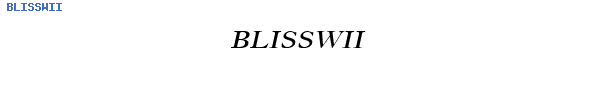 Fuente BLISSWII.TTF