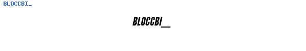 Fuente BLOCCBI_.TTF