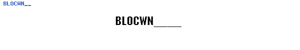 Fuente BLOCWN__.TTF