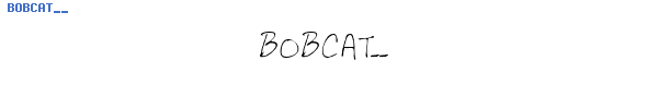Fuente BOBCAT__.TTF