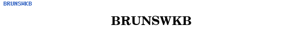 Fuente BRUNSWKB.TTF
