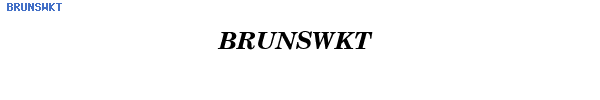 Fuente BRUNSWKT.TTF