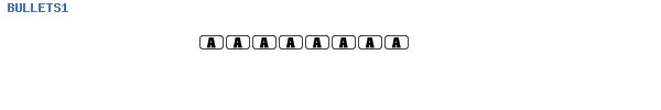 Fuente BULLETS1.TTF