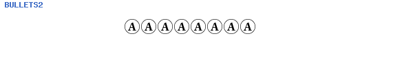 Fuente BULLETS2.TTF