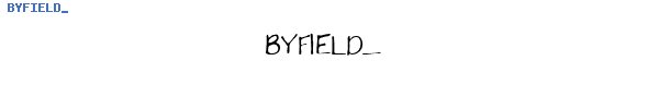 Fuente BYFIELD_.TTF