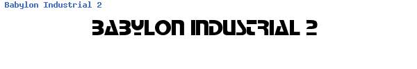 Fuente Babylon Industrial 2.ttf