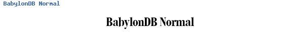 Fuente BabylonDB Normal.ttf